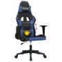 Black and blue synthetic leather massage gaming chair by , Gaming chairs - Ref: Foro24-345445, Price: 126,36 €, Discount: %