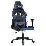 Black and blue synthetic leather massage gaming chair by , Gaming chairs - Ref: Foro24-345445, Price: 126,36 €, Discount: %