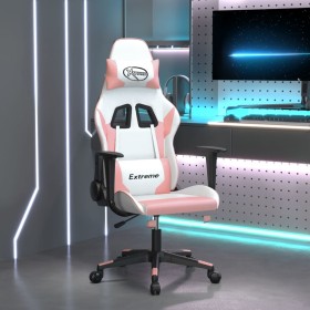 Gaming chair in white and pink synthetic leather by , Gaming chairs - Ref: Foro24-3143696, Price: 127,06 €, Discount: %