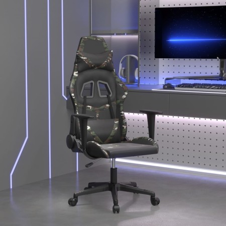 Silla gaming cuero sintético negro y camuflaje de , Sillones para videojuegos - Ref: Foro24-3143675, Precio: 125,07 €, Descue...