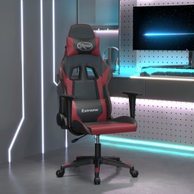 Silla gaming cuero sintético negro y rojo vino tinto de , Sillones para videojuegos - Ref: Foro24-3143694, Precio: 125,99 €, ...