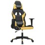 Silla gaming cuero sintético negro y dorado de , Sillones para videojuegos - Ref: Foro24-3143689, Precio: 127,50 €, Descuento: %