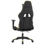 Silla gaming cuero sintético negro y dorado de , Sillones para videojuegos - Ref: Foro24-3143689, Precio: 127,50 €, Descuento: %