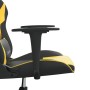 Silla gaming cuero sintético negro y dorado de , Sillones para videojuegos - Ref: Foro24-3143689, Precio: 127,50 €, Descuento: %