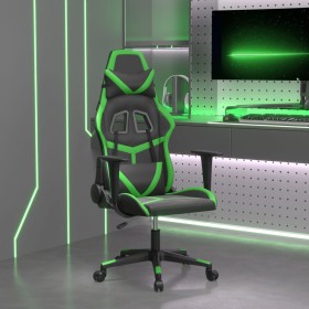 Black and green synthetic leather gaming chair by , Gaming chairs - Ref: Foro24-3143668, Price: 123,99 €, Discount: %