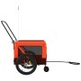 Pet Bicycle Trailer Iron Oxford Cloth Orange Black by , pet strollers - Ref: Foro24-93942, Price: 105,99 €, Discount: %