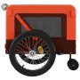 Pet Bicycle Trailer Iron Oxford Cloth Orange Black by , pet strollers - Ref: Foro24-93942, Price: 105,99 €, Discount: %