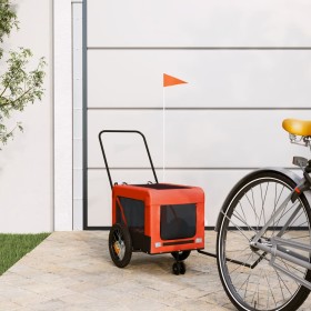 Bicycle pet trailer, iron frame, Oxford fabric, orange and black. by , pet strollers - Ref: Foro24-93928, Price: 92,99 €, Dis...