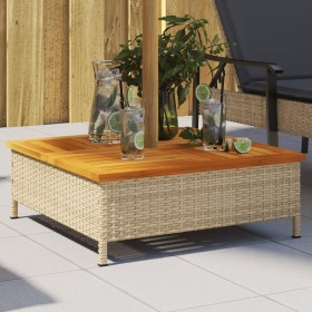 Schirmfußabdeckung PE Rattan Akazie beige 70x70x25 cm von , Sonnenschirmzubehör - Ref: Foro24-365954, Preis: 84,31 €, Rabatt: %