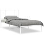 Estructura de cama de metal con cabecero blanco 100x190 cm de , Camas y somieres - Ref: Foro24-355604, Precio: 55,58 €, Descu...