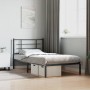 Metal bed frame with white headboard 100x190 cm by , Beds and slatted bases - Ref: Foro24-355604, Price: 55,58 €, Discount: %