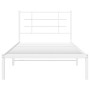 Estructura de cama de metal con cabecero blanco 100x190 cm de , Camas y somieres - Ref: Foro24-355604, Precio: 55,58 €, Descu...