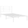 Metal bed frame with white headboard 107x203 cm by , Beds and slatted bases - Ref: Foro24-355606, Price: 59,40 €, Discount: %