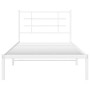 Metal bed frame with white headboard 107x203 cm by , Beds and slatted bases - Ref: Foro24-355606, Price: 59,40 €, Discount: %