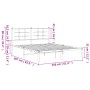 Estructura de cama de metal con cabecero blanca 150x200 cm de , Camas y somieres - Ref: Foro24-355612, Precio: 104,99 €, Desc...