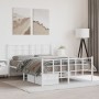 Estructura cama metal con cabecero y estribo blanco 135x190 cm de , Camas y somieres - Ref: Foro24-355627, Precio: 112,99 €, ...