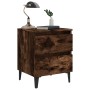 Bedside table with smoked oak metal legs 40x35x50 cm by vidaXL, Nightstands - Ref: Foro24-813128, Price: 45,67 €, Discount: %