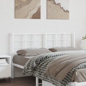 Cabecero de metal blanco 150 cm de , Cabeceros y pies de cama - Ref: Foro24-355644, Precio: 36,99 €, Descuento: %