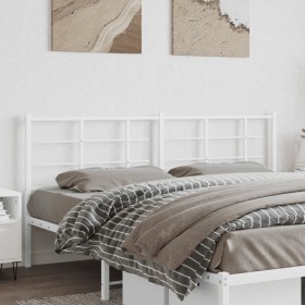 Cabecero de metal blanco 180 cm de , Cabeceros y pies de cama - Ref: Foro24-355646, Precio: 37,99 €, Descuento: %