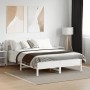 Bed frame with white pine wood headboard 120x200 cm by , Beds and slatted bases - Ref: Foro24-842651, Price: 119,71 €, Discou...