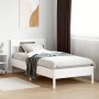 Bed frame with white pine wood headboard 75x190 cm by , Beds and slatted bases - Ref: Foro24-842679, Price: 83,41 €, Discount: %