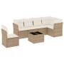 Set sofás de jardín 7 piezas y cojines ratán sintético beige de , Conjuntos de jardín - Ref: Foro24-3249547, Precio: 467,99 €...