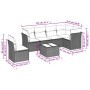 7-teiliges Gartensofa-Set und beigefarbene synthetische Rattankissen von , Gartensets - Ref: Foro24-3249547, Preis: 514,55 €,...