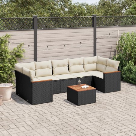 8-piece garden sofa set with black synthetic rattan cushions by , Garden sets - Ref: Foro24-3258213, Price: 479,12 €, Discoun...