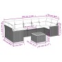 Set aus 8-teiligen Gartensofas und Kissen Kunstrattan schwarz von , Gartensets - Ref: Foro24-3258213, Preis: 478,99 €, Rabatt: %