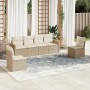 Garden sofa set with 6-piece synthetic rattan beige cushions by , Garden sets - Ref: Foro24-3258264, Price: 450,28 €, Discoun...