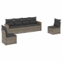 6-piece garden furniture set with gray synthetic rattan cushions by , Garden sets - Ref: Foro24-3258266, Price: 366,57 €, Dis...