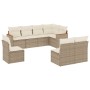 Gartensofa-Set mit beigen Kissen 8 Stück PE-Rattan von , Gartensets - Ref: Foro24-3258446, Preis: 621,93 €, Rabatt: %