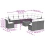 Garden sofa set 11 pieces and black synthetic rattan cushions by , Garden sets - Ref: Foro24-3258478, Price: 702,49 €, Discou...