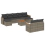 Set mit 10 Gartensofas mit Kissen synthetisches Rattangrau von , Gartensets - Ref: Foro24-3258812, Preis: 611,36 €, Rabatt: %