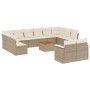 Set Gartensofas mit Kissen 13 Stück synthetisches Rattan beige von , Gartensets - Ref: Foro24-3258852, Preis: 999,36 €, Rabat...