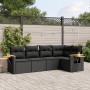 5-teiliges Gartenmöbel-Set und Kissen aus synthetischem Rattan schwarz von , Gartensets - Ref: Foro24-3259185, Preis: 375,57 ...