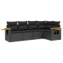 5-piece garden furniture set with black synthetic rattan cushions by , Garden sets - Ref: Foro24-3259185, Price: 375,57 €, Di...