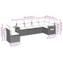 Set aus 6-teiligen Gartensofas und Kissen Kunstrattan schwarz von , Gartensets - Ref: Foro24-3259255, Preis: 411,94 €, Rabatt: %