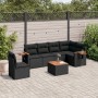 7-teiliges Garten-Essset und schwarze Kissen aus synthetischem Rattan von , Gartensets - Ref: Foro24-3259262, Preis: 482,55 €...