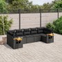 7-teiliges Garten-Esszimmerset und Kissen synthetisches Rattan schwarz von , Gartensets - Ref: Foro24-3259507, Preis: 509,06 ...