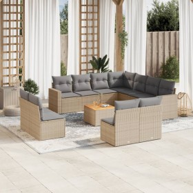 Garden sofa set 12 pieces and brown synthetic rattan cushions by , Garden sets - Ref: Foro24-3224183, Price: 767,19 €, Discou...