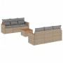 Set sofás de jardín 7 piezas y cojines ratán sintético beige de , Conjuntos de jardín - Ref: Foro24-3258195, Precio: 521,17 €...