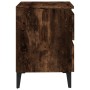 Bedside table with smoked oak metal legs 40x35x50 cm by vidaXL, Nightstands - Ref: Foro24-813128, Price: 45,67 €, Discount: %