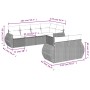 7-piece garden sofa set with gray PE rattan cushions by , Garden sets - Ref: Foro24-3253947, Price: 578,59 €, Discount: %