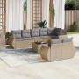 Set mit 9 Gartensofas mit beigen Kissen aus synthetischem Rattan von , Gartensets - Ref: Foro24-3253966, Preis: 706,69 €, Rab...