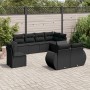 8-piece garden sofa set and black synthetic rattan cushions by , Garden sets - Ref: Foro24-3253972, Price: 574,60 €, Discount: %