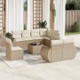 Set mit 9 Gartensofas mit beigen Kissen aus synthetischem Rattan von , Gartensets - Ref: Foro24-3253985, Preis: 755,39 €, Rab...