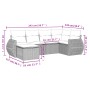 6-teiliges Gartensofa-Set und schwarze synthetische Rattankissen von , Gartensets - Ref: Foro24-3253993, Preis: 419,27 €, Rab...