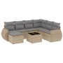 Gartensofa-Set mit beigen Kissen 8 Stück PE-Rattan von , Gartensets - Ref: Foro24-3254046, Preis: 565,77 €, Rabatt: %