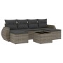 7-piece garden sofa set with gray PE rattan cushions by , Garden sets - Ref: Foro24-3254067, Price: 469,38 €, Discount: %